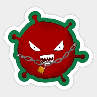 Locked Virus for Healthy People Sticker